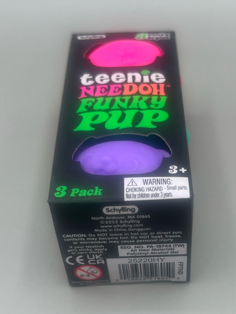 Schylling NeeDoh Teenie Funky Pups ~ 3 Pack 
Pink/Blue/Purple 🩷🩵💜 Collection NEW - Picture 7 of 8